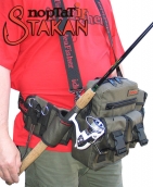 Stakan ПортатiF Олива Модульная поясная сумка со съёмным держателем удилища.